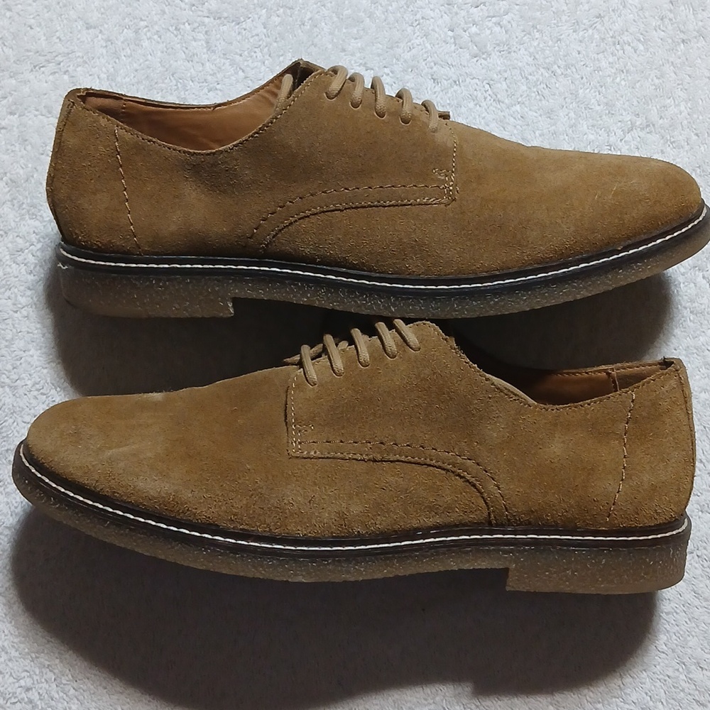 Zara Suede Oxfords Shoes Size 44 Mens Brown
